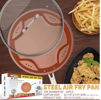  
Стальная воздушная сковорода Steel Air Fry Pan
Стальная сковорода Steel Air Fr. . фото 5
