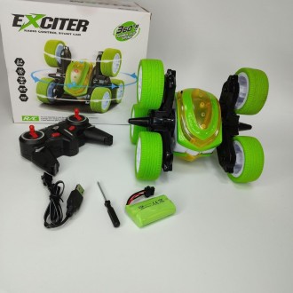 Машинка-перевертень на радіокеруванні Stunt Car Exciter — це захоплива іграшка д. . фото 3