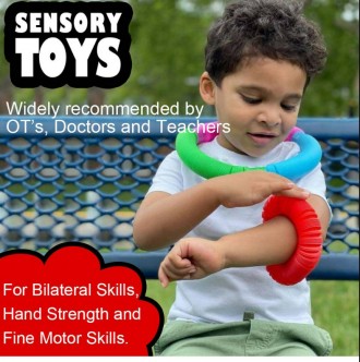 Набір з 5 іграшок для дітей POP Tubes - яскраві кольорові трубки легко з'єднують. . фото 8