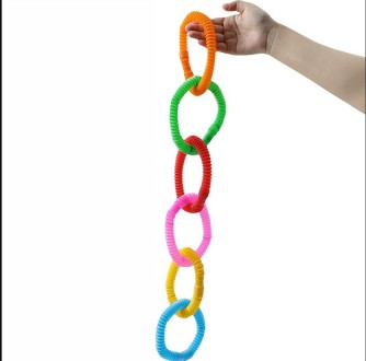 Набор из 5 игрушек для детей POP Tubes - яркие цветные трубки легко соединяются . . фото 4