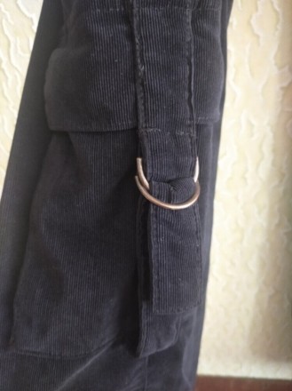 Черные вельветовые штаны карго на худеньких, Vinci, по бирке указано W: 26 L:34.. . фото 11
