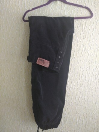 Черные вельветовые штаны карго на худеньких, Vinci, по бирке указано W: 26 L:34.. . фото 5