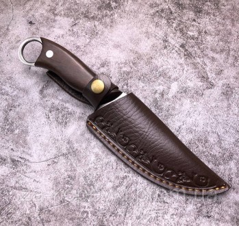 Нож охотничий походный с деревянной рукоятью в чехле 
H01– это нож охотничье-пох. . фото 5