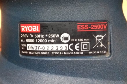 Продам оригинальные б/у запчасти для вибрационной шлифмашины Ryobi ESS-2590V.
О. . фото 4