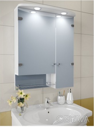  Ця шафка у ванну кімнату виготовлена з таких матеріалів: корпус із ДСП Swisspan. . фото 1