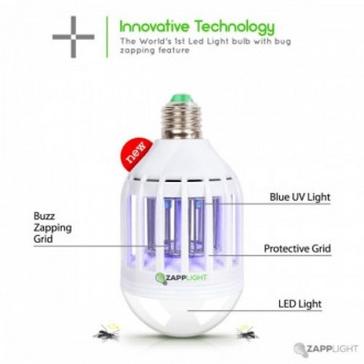 Принцип работы лампы Zapp Light очень прост: ультрафиолетовое излучение привлека. . фото 5