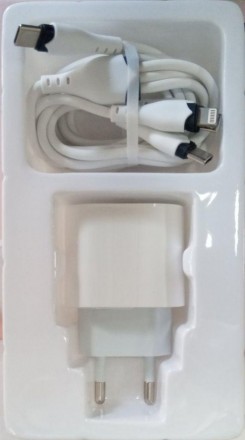 Комплект блок питания + тройной кабель.
Блок питания 20W USB-С Power Adapter
Тро. . фото 3