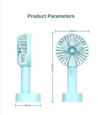 Мініпортативний ручний охолоджувальний вентилятор із функцією бризка води та пер. . фото 4
