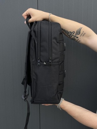 Чоловічий стильний рюкзак спортивний чорний
- Розмір: 45х27,5х15 см; 
- Матеріал. . фото 9