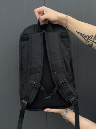 Чоловічий стильний рюкзак спортивний чорний
- Розмір: 45х27,5х15 см; 
- Матеріал. . фото 10