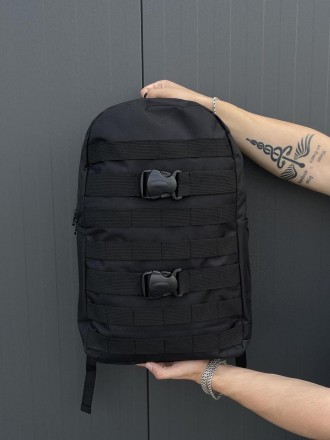 Чоловічий стильний рюкзак спортивний чорний
- Розмір: 45х27,5х15 см; 
- Матеріал. . фото 8