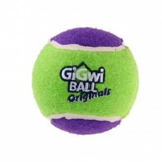 Гумова іграшка Gigwi Ball Originals м'ячик із пищалкою для собак 4 см набір із 3. . фото 4