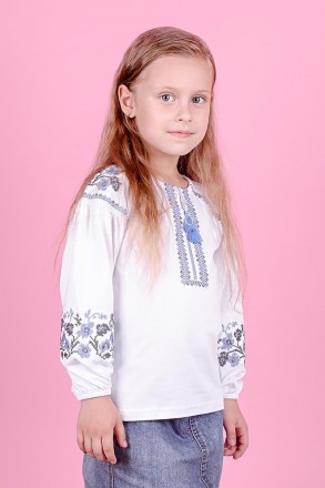 
Вишиванка трикотажна для дівчинки підлітка, біла блуза на дівчинку:
- Виріб із . . фото 4