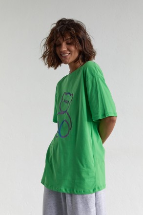 Супер свободная и легкая - эта молодежная футболка с лаконичным принтом сделает . . фото 3