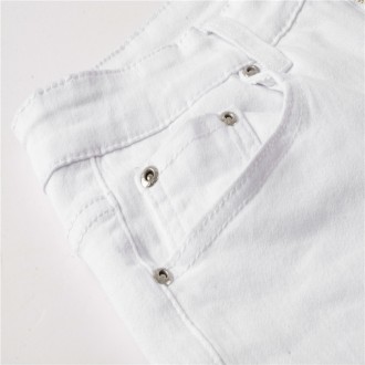 Стильные зауженые джинсы "Fashion casual" c элементами винтажных складок, дырок . . фото 6
