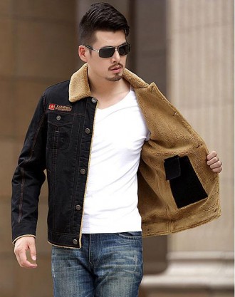 Джинсовые мужские куртки, внешне выполнены с котона, подкладка с искусственного . . фото 4