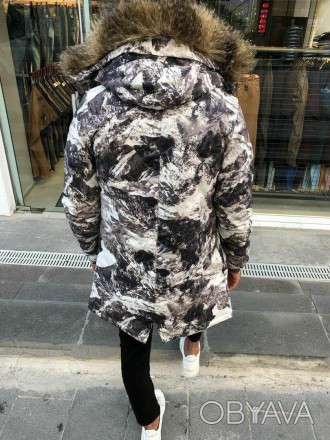 Мужские зимние куртки парки, внешне выполнены с непромокаемого (на пропитке) кот. . фото 1