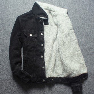 Джинсовые мужские куртки, внешне выполнены с плотного коттона, утеплитель белый . . фото 11
