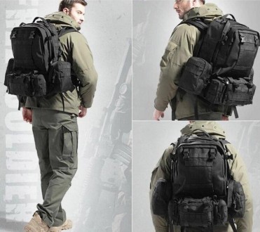 Тактические армейский военный штурмовой рюкзаки.
Рюкзак для активного отдыха: по. . фото 5
