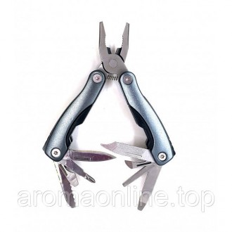 Нож-плоскогубцы с набором инструментов серый(9 в1)(7х3,5х2 см). . фото 5