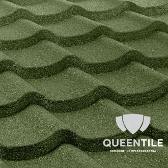  QueenTile® Green композитна черепиця Україна. - Унікальний формат Це три хвилі . . фото 2