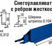 Снігозатримач із ребром жорсткості
Снігозатримувачі використовуються для затрима. . фото 2