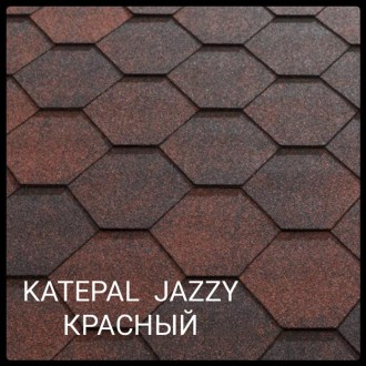 KATEPAL Jazzy Красный - гибкая черепица из Финляндии, размер гонта черепицы 1,0х. . фото 2
