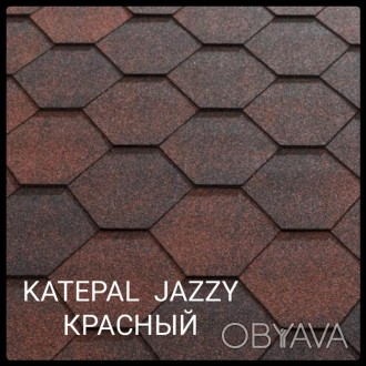 KATEPAL Jazzy Красный - гибкая черепица из Финляндии, размер гонта черепицы 1,0х. . фото 1