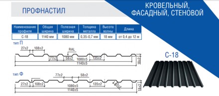 Купити Профнастил С-18 RAL 8017 MАТ 0.5 мм / ArelorMittal / покрівельний Купити . . фото 8