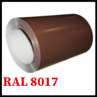 Гладкий оцинкованный лист с полимерным покрытием Коричневый глянец RAL 8017 (Южн. . фото 2