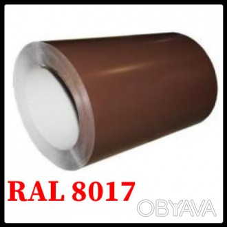 Гладкий оцинкованный лист с полимерным покрытием Коричневый глянец RAL 8017 (Южн. . фото 1
