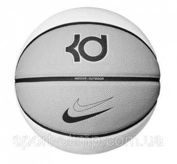 Мяч баскетбольный Nike ALL COURT 8P K DURANT DEFLATED SUMMIT WHITE/GREY FOG/BLAC. . фото 2