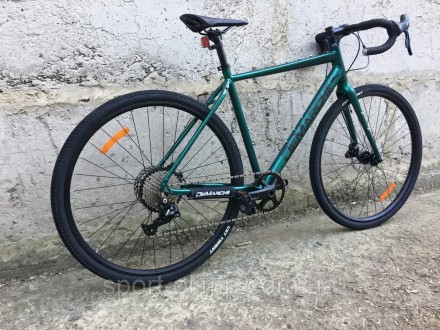 Гравийный велосипед DeMARCHE Gravel Point 28" L-TWOO (рама М, 18S, 2х9) зеленый . . фото 2