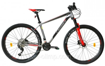 Велосипед Crosser MT-042 27,5" (18 рама, 2*9) Hidraulic L-TWOO 2021 сіро-червони. . фото 2