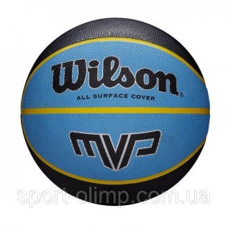 М'яч баскетбольний Wilson MVP 295 Size 7 Black/Blue (WTB9019XB07)
М'яч Б. . фото 2