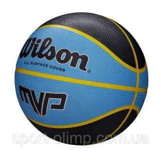 М'яч баскетбольний Wilson MVP 295 Size 7 Black/Blue (WTB9019XB07)
М'яч Б. . фото 3