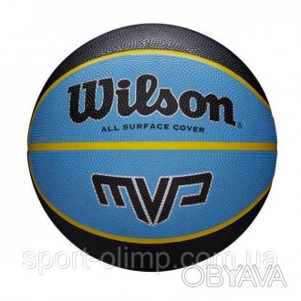 М'яч баскетбольний Wilson MVP 295 Size 7 Black/Blue (WTB9019XB07)
М'яч Б. . фото 1