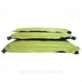 Самонадувний туристичний килимок Tramp Comfort з можливістю зістібання olive 190. . фото 5