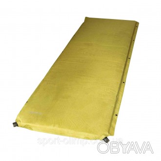 Самонадувний туристичний килимок Tramp Comfort з можливістю зістібання olive 190. . фото 1