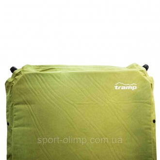 Самонадувний туристичний килимок Tramp Comfort з можливістю зістібання olive 190. . фото 7