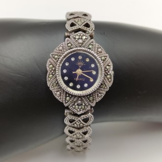 Продам б/в жіночий срібний годинник, браслет та верхня частина - срібло 925 проб. . фото 5