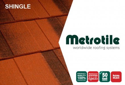 Metrotile Shingle (МетроШінгл) червоно-коричневий
Високий рівень шумоізоляції, в. . фото 2
