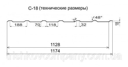 Профнастил С-18 RAL 1015 Бежевый 0.43 мм Китай Купить в Украине по цене производ. . фото 4