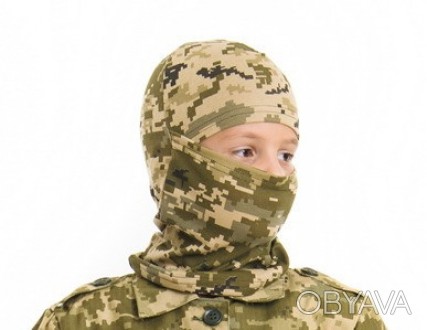  
Модне військове камуфляжне забарвлення "ПІКСЕЛЬ".
Маска-балаклава виготовлена . . фото 1