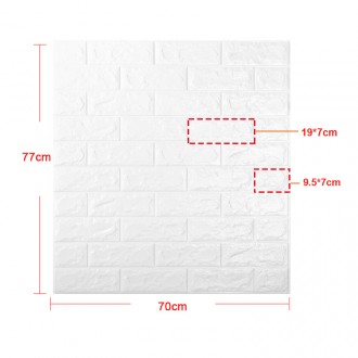 Декоративна 3D панель самоклейка під білу цеглу Зірки 700х770х5мм (021)
Декорати. . фото 7