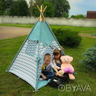 Цена указана за полный комплект! :
	Вигвам-палатка с окошком и шторкой + Карманч. . фото 1