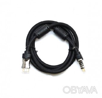HDMI кабель Gresso H3003 (M-M), 2 фериту, обплетення, круглий, 15м. . фото 1