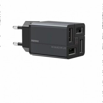 Remax RP-U43 - універсальний зарядний пристрій із чотирма USB портами, який з ма. . фото 2