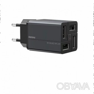 Remax RP-U43 - універсальний зарядний пристрій із чотирма USB портами, який з ма. . фото 1