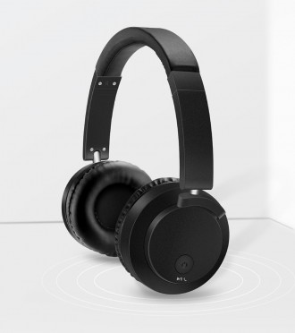 Навушники накладні, безпровідні з мікрофоном Bluetooth Recci REH-A01 Mozart, чор. . фото 3